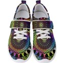 Colorful Rainbow Colored Arabesque Mandala Kaleidoscope  Men s Velcro Strap Shoes View1