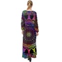 Colorful Rainbow Colored Arabesque Mandala Kaleidoscope  Maxi Chiffon Beach Wrap View2