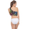 Colorful Rainbow Colored Arabesque Mandala Kaleidoscope  Spliced Up Bikini Top  View2