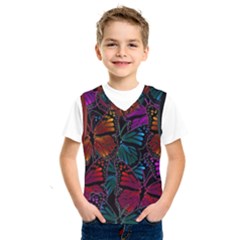 Colorful Monarch Butterfly Pattern Kids  Sportswear by SpinnyChairDesigns