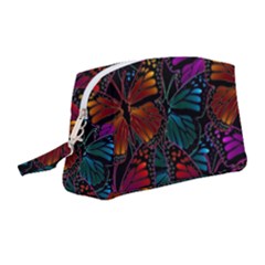 Colorful Monarch Butterfly Pattern Wristlet Pouch Bag (medium) by SpinnyChairDesigns