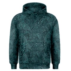 Dark Teal Butterfly Pattern Men s Core Hoodie by SpinnyChairDesigns