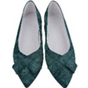 Dark Teal Butterfly Pattern Women s Bow Heels View1