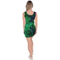 Abstract Green and Blue Techno Pattern Bodycon Dress View4