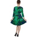 Abstract Green and Blue Techno Pattern Ruffle Dress View2