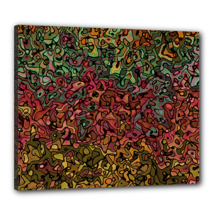 Stylish Fall Colors Camouflage Canvas 24  x 20  (Stretched)