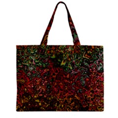 Stylish Fall Colors Camouflage Zipper Mini Tote Bag by SpinnyChairDesigns