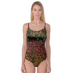 Stylish Fall Colors Camouflage Camisole Leotard  by SpinnyChairDesigns