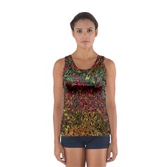 Stylish Fall Colors Camouflage Sport Tank Top  by SpinnyChairDesigns