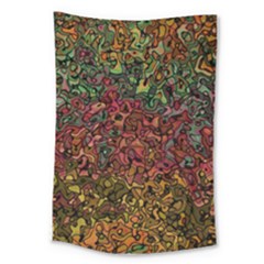 Stylish Fall Colors Camouflage Large Tapestry by SpinnyChairDesigns