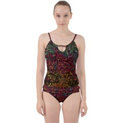 Stylish Fall Colors Camouflage Cut Out Top Tankini Set by SpinnyChairDesigns