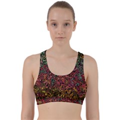 Stylish Fall Colors Camouflage Back Weave Sports Bra by SpinnyChairDesigns