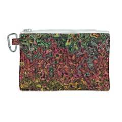 Stylish Fall Colors Camouflage Canvas Cosmetic Bag (large) by SpinnyChairDesigns