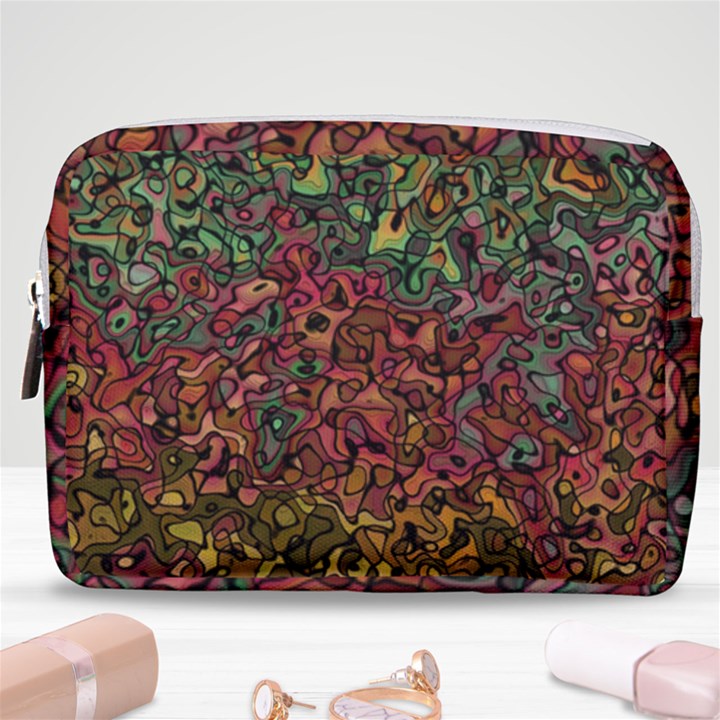 Stylish Fall Colors Camouflage Make Up Pouch (Medium)