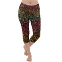 Stylish Fall Colors Camouflage Lightweight Velour Capri Yoga Leggings View1