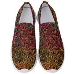 Stylish Fall Colors Camouflage Men s Slip On Sneakers by SpinnyChairDesigns