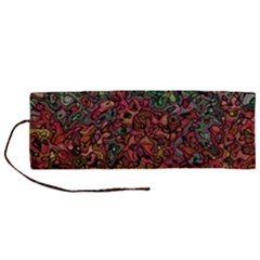 Stylish Fall Colors Camouflage Roll Up Canvas Pencil Holder (m) by SpinnyChairDesigns