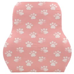 Animal Cat Dog Prints Pattern Pink White Car Seat Back Cushion  by SpinnyChairDesigns