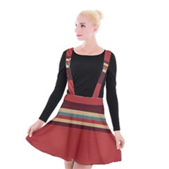 Retro Aesthetic Suspender Skater Skirt by tmsartbazaar