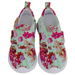  Cosmos Flowers Red Kids  Velcro No Lace Shoes by DinkovaArt