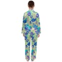 Cosmos Flowers blue Satin Long Sleeve Pyjamas Set View2