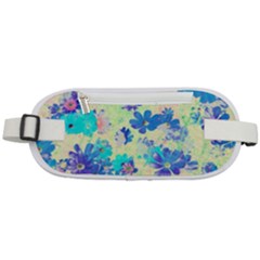 Cosmos Flowers Blue Rounded Waist Pouch