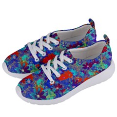 Cosmos Flowers Blue Red Women s Lightweight Sports Shoes by DinkovaArt