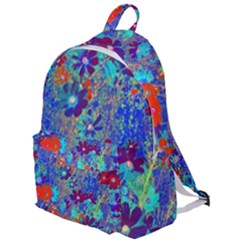 Cosmos Flowers Blue Red The Plain Backpack by DinkovaArt