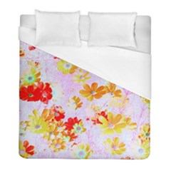 Cosmos Flowers Orange Duvet Cover (full/ Double Size)