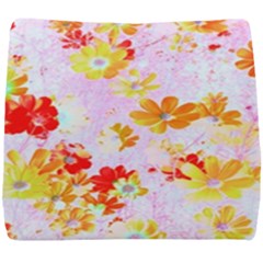 Cosmos Flowers Orange Seat Cushion