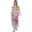 cosmos flowers orange Maxi Satin Kimono View1