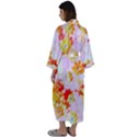 cosmos flowers orange Maxi Satin Kimono View2