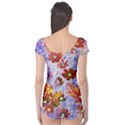 Cosmos Flowers Brown Boyleg Leotard  View2