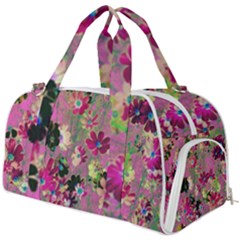 Cosmos Flowers Dark Red Burner Gym Duffel Bag