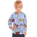 Cosmos Flowers Ligh Blue Kids  Hooded Pullover View1