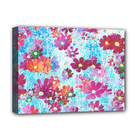 Cosmos Flowers Deluxe Canvas 16  x 12  (Stretched) 