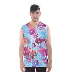 Cosmos Flowers Men s Basketball Tank Top