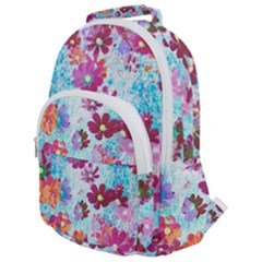 Cosmos Flowers Rounded Multi Pocket Backpack