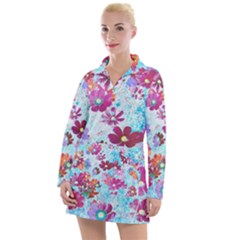 Cosmos Flowers Women s Long Sleeve Casual Dress