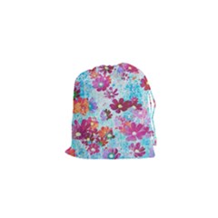 Cosmos Flowers Drawstring Pouch (XS)