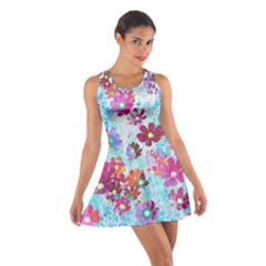 Cosmos Flowers Cotton Racerback Dress