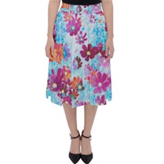 Cosmos Flowers Classic Midi Skirt