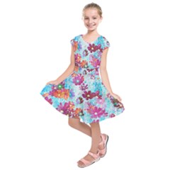 Cosmos Flowers Kids  Short Sleeve Dress