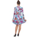 Cosmos Flowers Long Sleeve Panel Dress View2