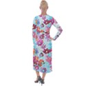 Cosmos Flowers Velvet Maxi Wrap Dress View2