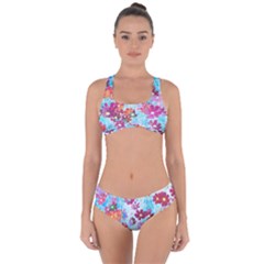 Cosmos Flowers Criss Cross Bikini Set