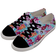 Cosmos Flowers Men s Low Top Canvas Sneakers