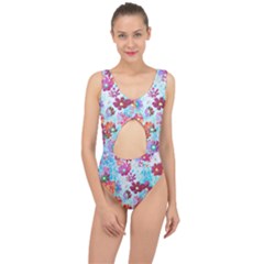 Cosmos Flowers Center Cut Out Swimsuit