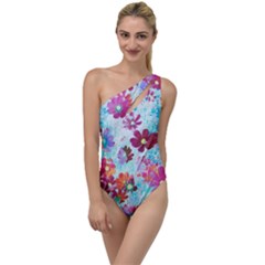 Cosmos Flowers To One Side Swimsuit