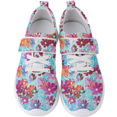 Cosmos Flowers Men s Velcro Strap Shoes by DinkovaArt